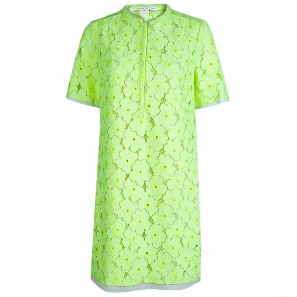 NEW! DIANE VON FURSTENBERG Flower Lace Warner Shift Dress - Picture 8 of 16